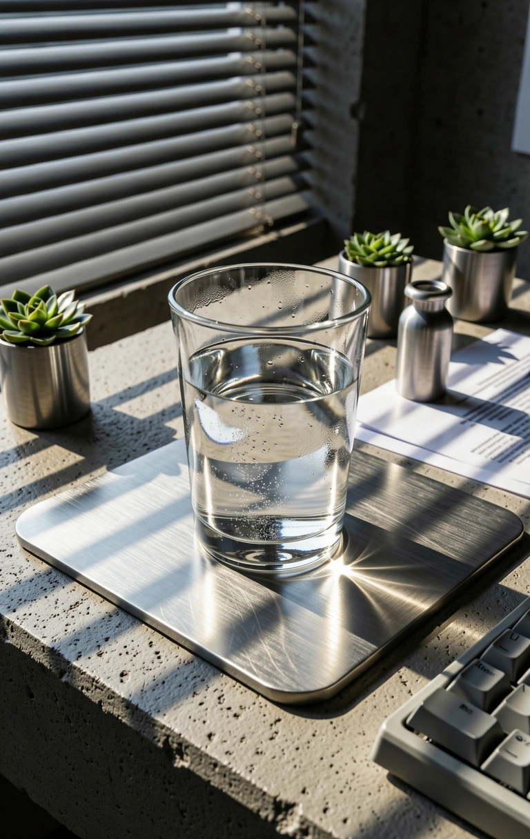 Minimalistyczne stanowisko pracy w porannym świetle